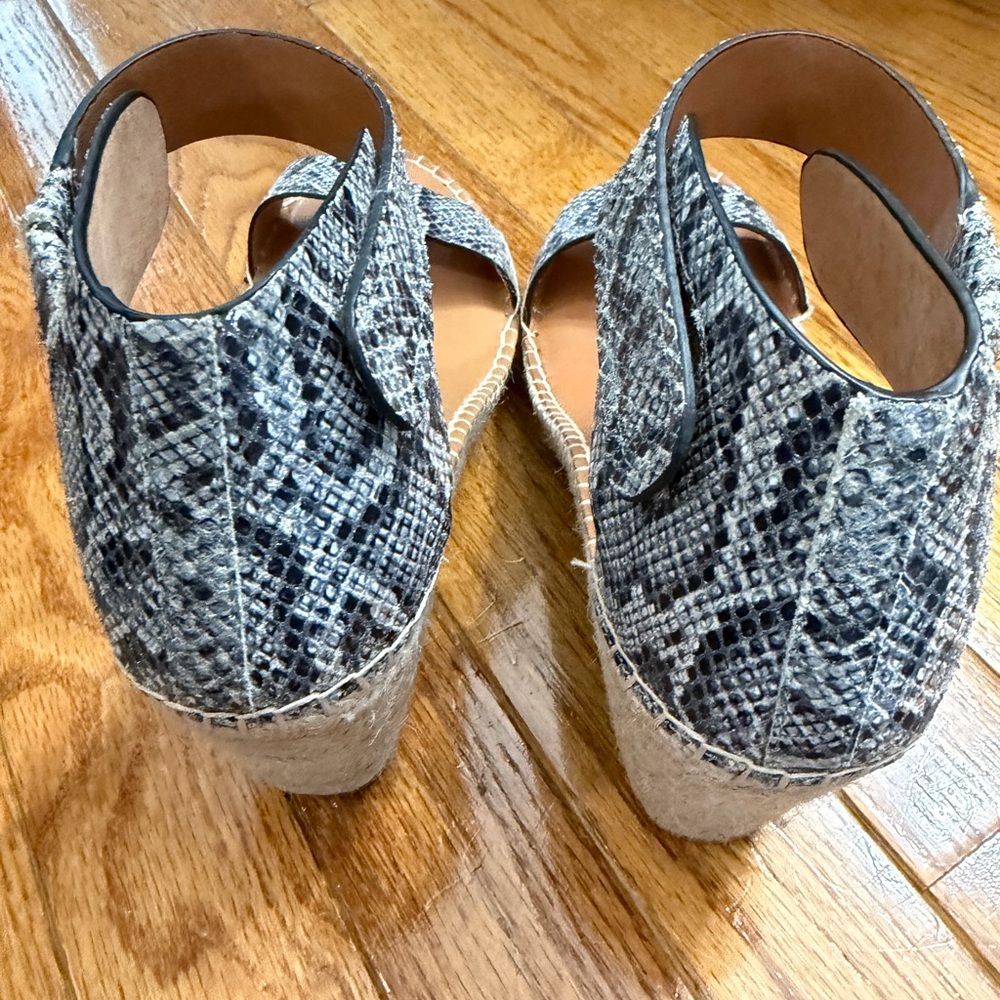 Snakeskin Wedge Sandals - Picture 6 of 7